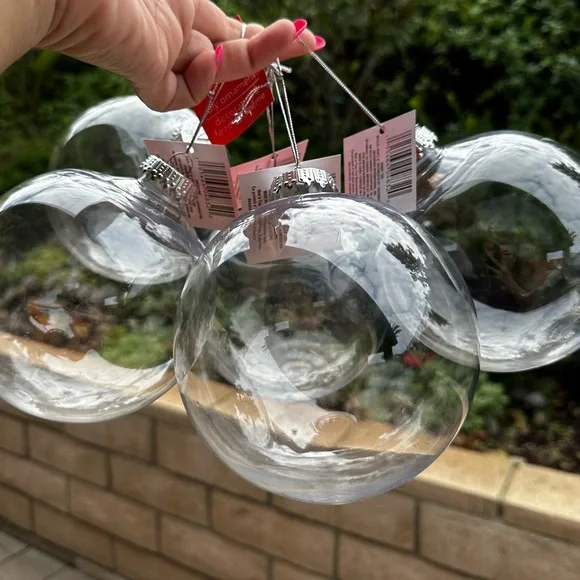 5 X 5” DIY plastic large ornaments crafts round ball - Picture 3 of 12